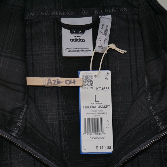 Adidas All Blacks Firebird Jacket Men’s Size L New Zealand Rugby KG4633 NWT $140 - Picture 9 of 11